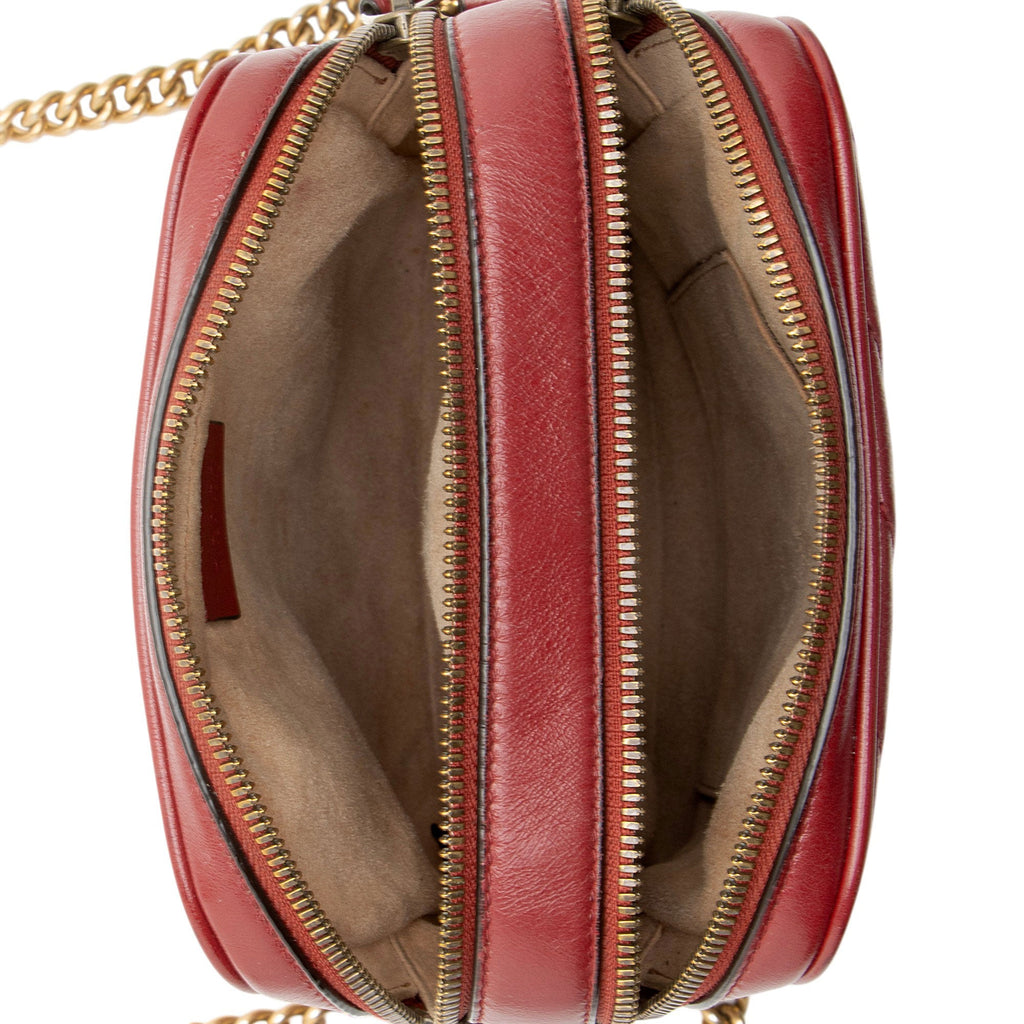 Gucci Diagonal Matelasse Leather GG Marmont Rectangular Mini Shoulder Bag