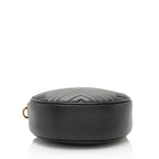Gucci Matelasse Leather GG Marmont Round Mini Shoulder Bag (SHF-CQiicg)