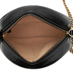 Gucci Matelasse Leather GG Marmont Round Mini Shoulder Bag (SHF-CQiicg)