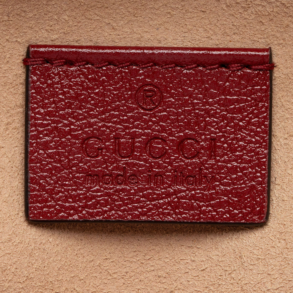 Gucci Matelasse Leather GG Marmont Round Mini Shoulder Bag