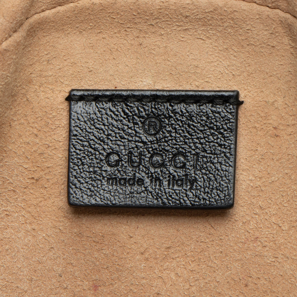 Gucci Matelasse Leather GG Marmont Round Mini Shoulder Bag (SHF-zohuy0)