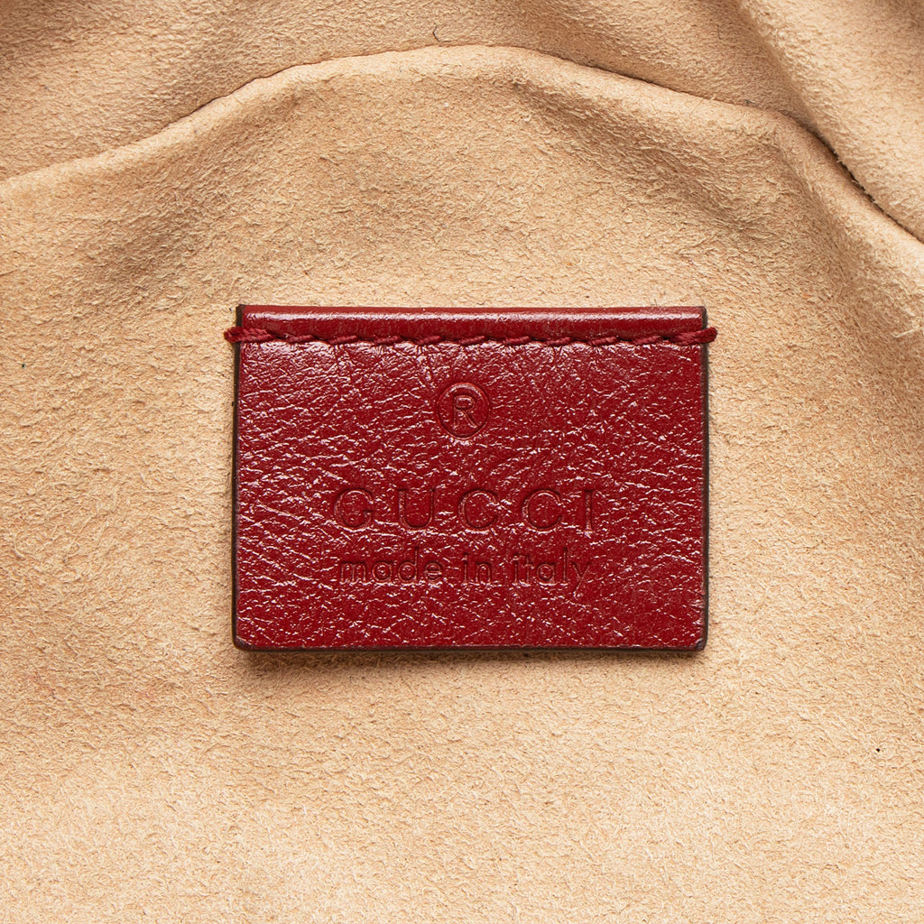 Gucci Matelasse Leather GG Marmont Round Mini Shoulder Bag