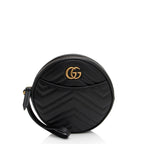 Gucci Matelasse Leather GG Marmont Round Wristlet (SHF-Zt6z5J)