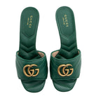 Gucci Matelasse Leather GG Marmont Slides - Size 5 / 35