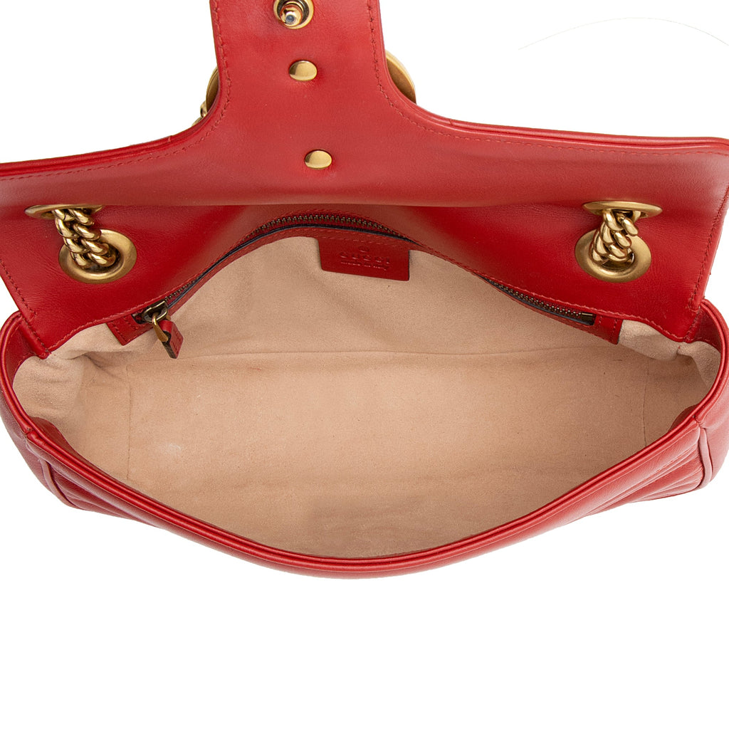 Gucci Matelasse Leather GG Marmont Small Bag (SHF-22851)