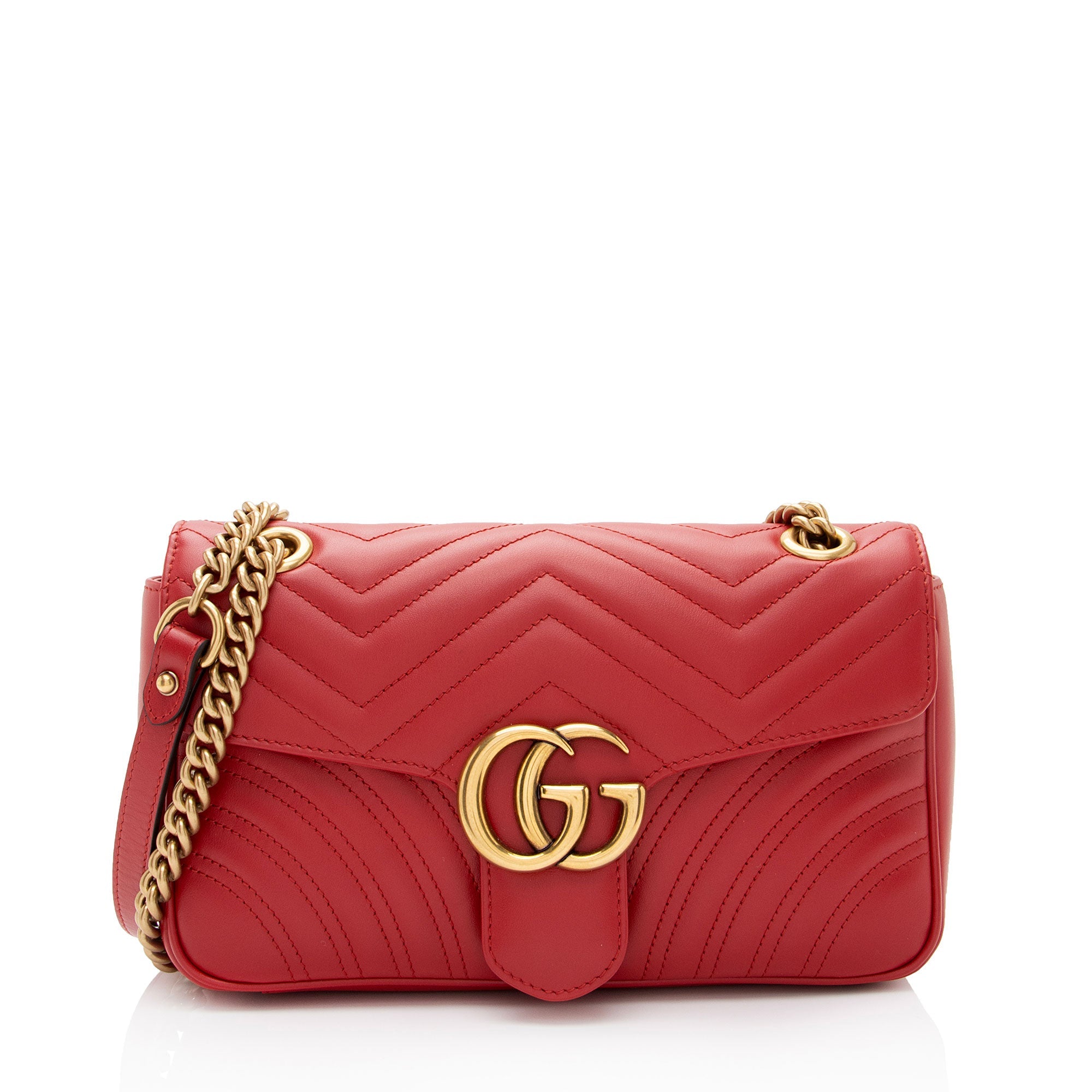 Gucci Matelasse Leather GG Marmont Small Bag (SHF-ijRyek)