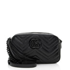 Gucci Matelasse Leather Monochrome GG Marmont Small Camera Bag