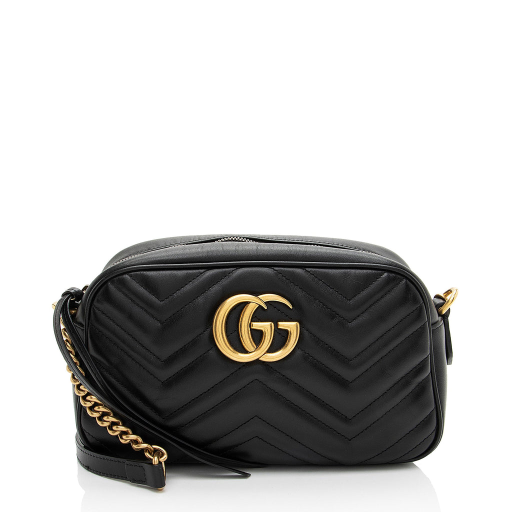 Gucci Matelasse Leather GG Marmont Small Camera Bag