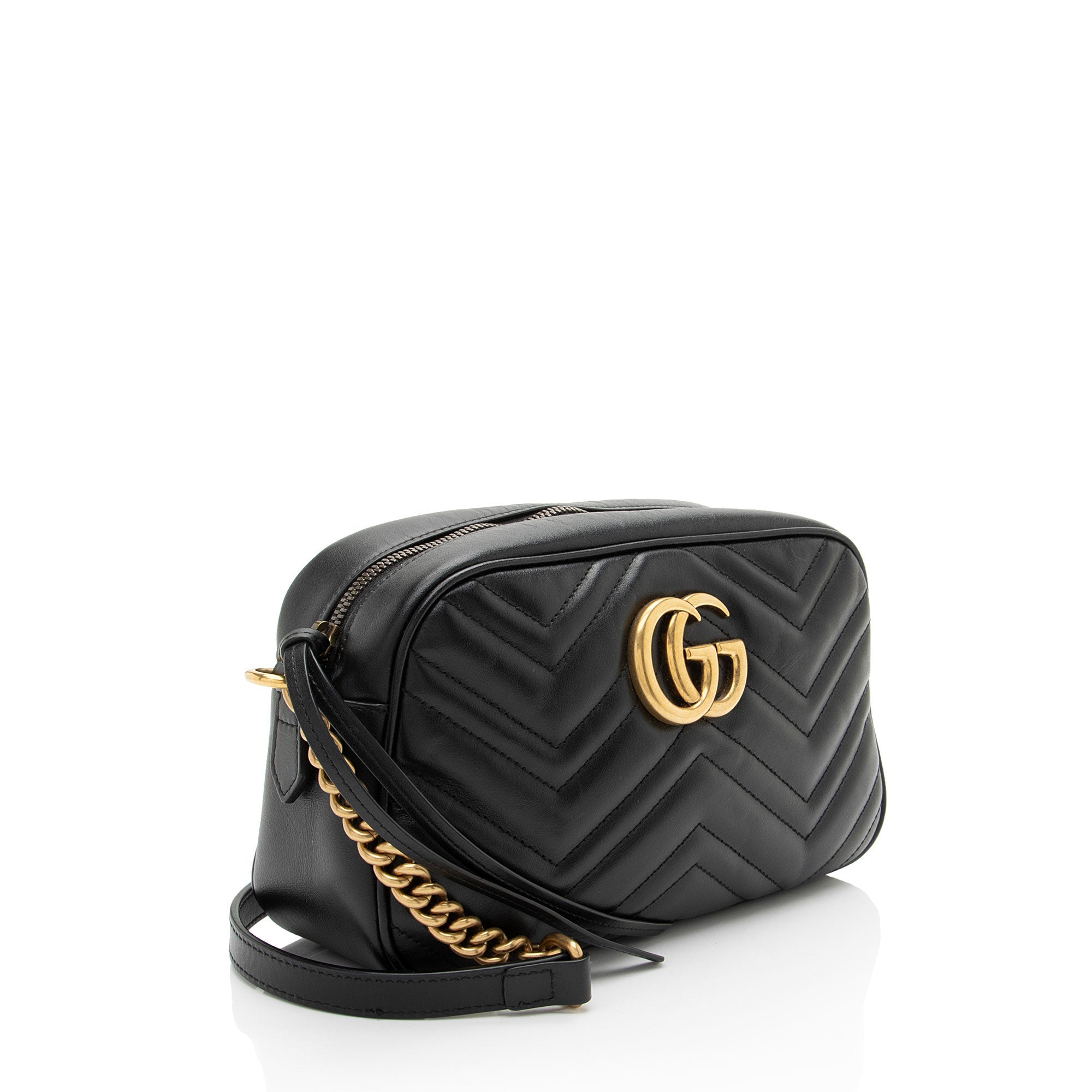 Gucci Matelasse Leather GG Marmont Small Camera Bag