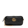 Gucci Matelasse Leather GG Marmont Small Crossbody (SHF-uIfq9U)
