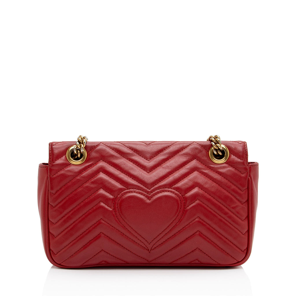 Gucci Matelasse Leather GG Marmont Small Flap Bag (SHF-X3SjWs)