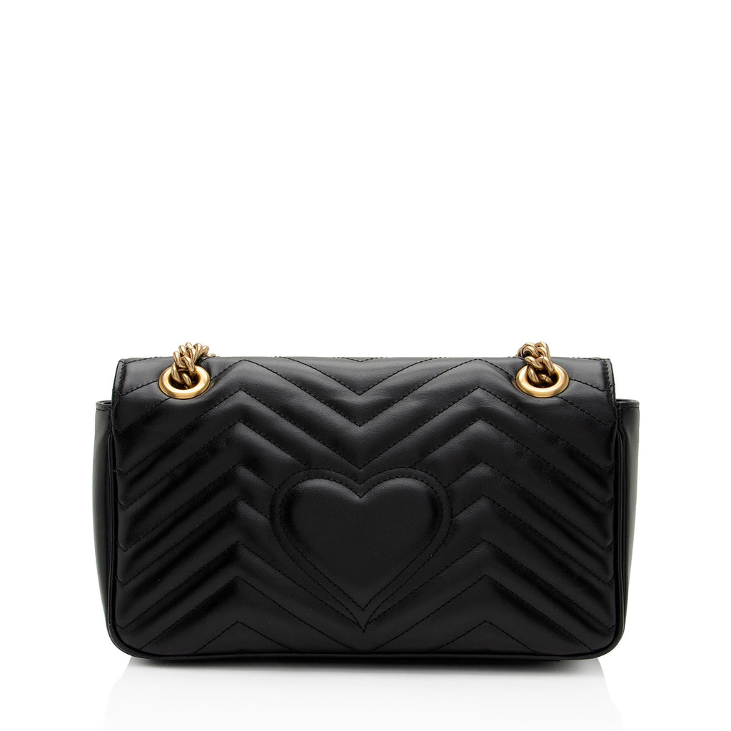 Gucci Matelasse Leather GG Marmont Small Flap Bag (SHF-lcLQ2a)