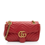 Gucci Matelasse Leather GG Marmont Small Flap Bag