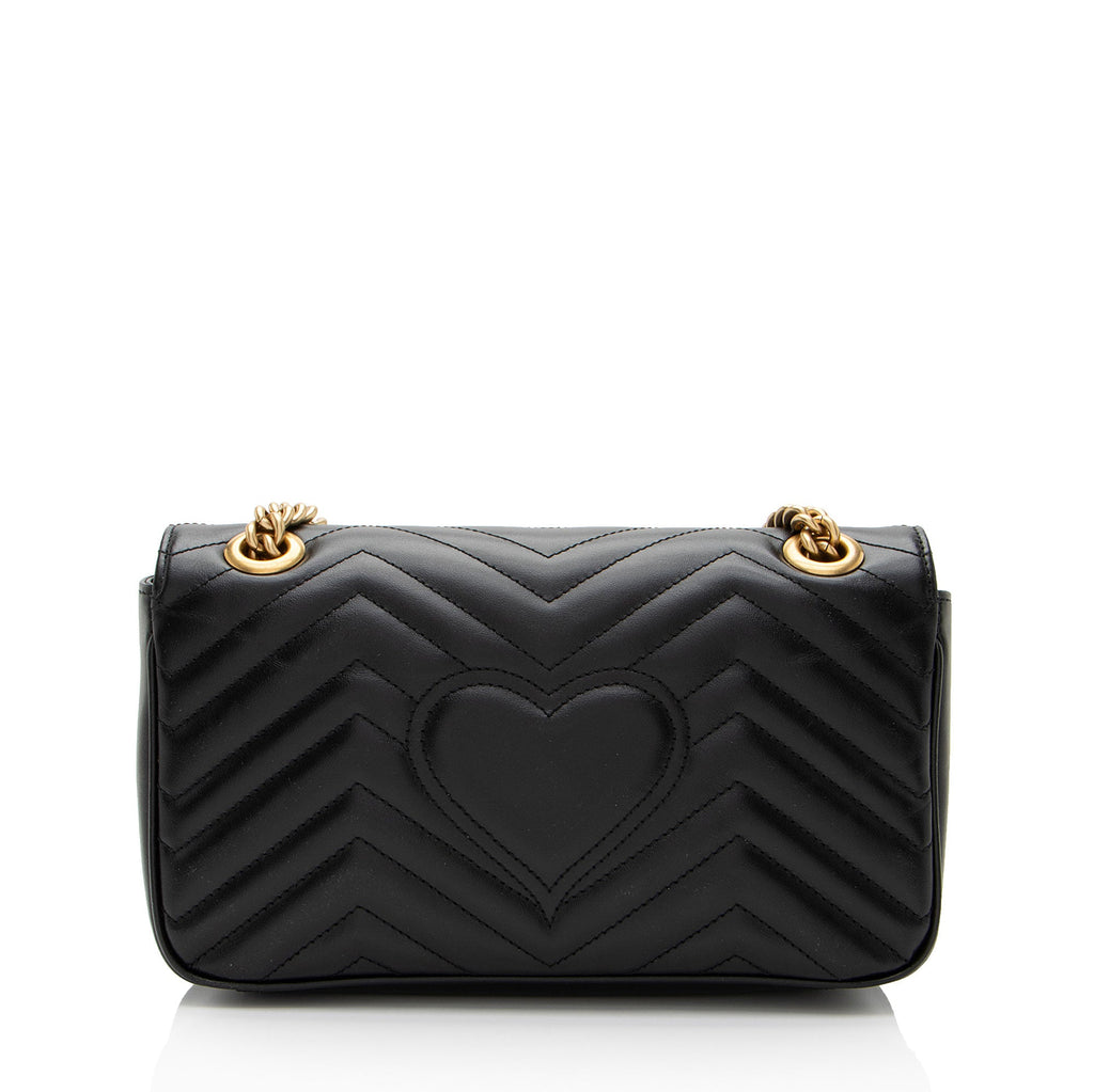 Gucci Matelasse Leather GG Marmont Small Flap Bag (SHF-gHIYfO)