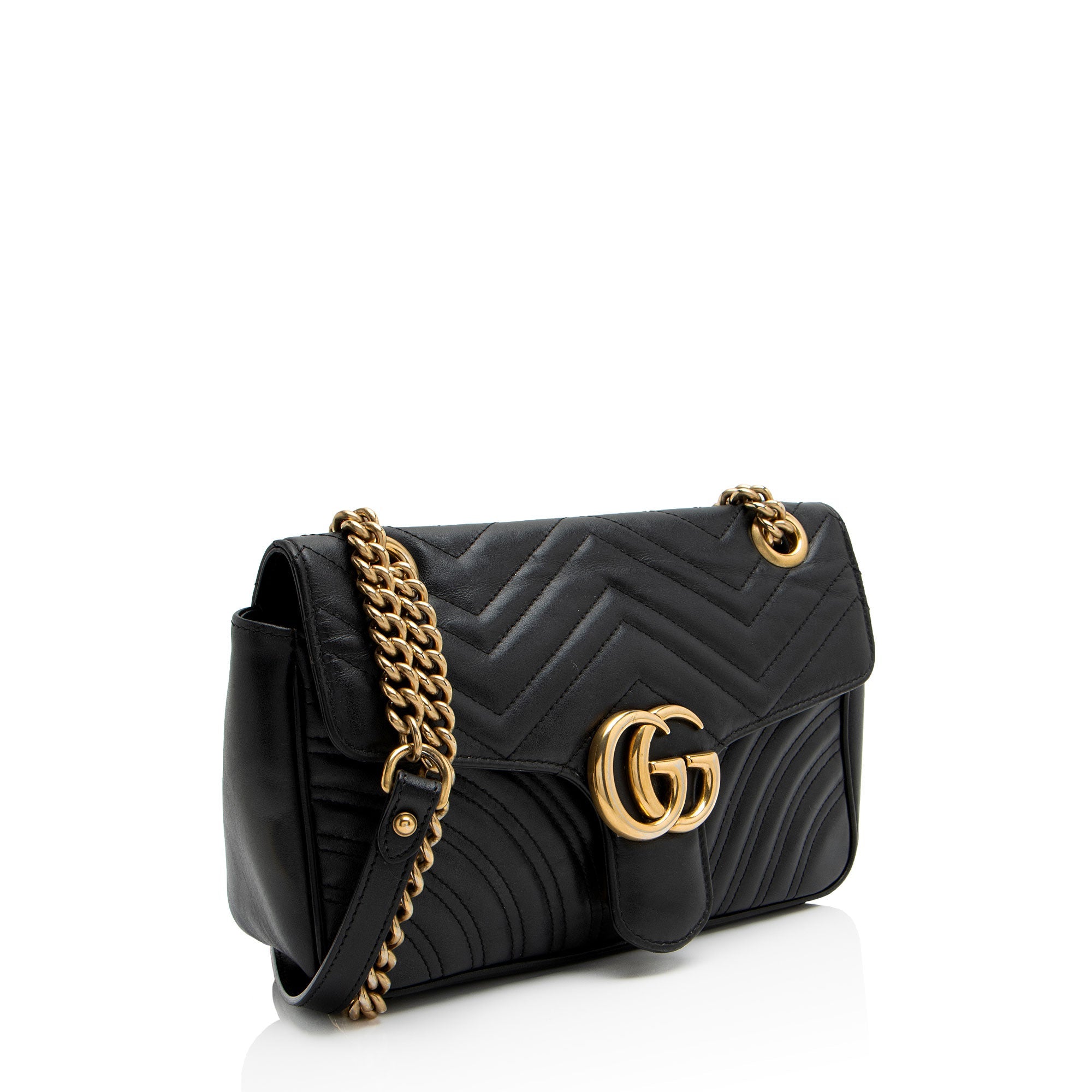 Gucci Matelasse Leather GG Marmont Medium Flap Bag