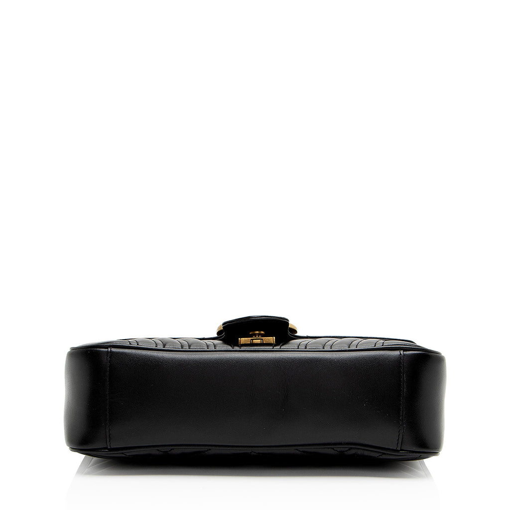 Gucci Matelasse Leather GG Marmont Medium Flap Bag