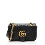 Gucci Matelasse Leather GG Marmont Small Flap Bag