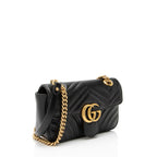 Gucci Matelasse Leather GG Marmont Small Flap Bag