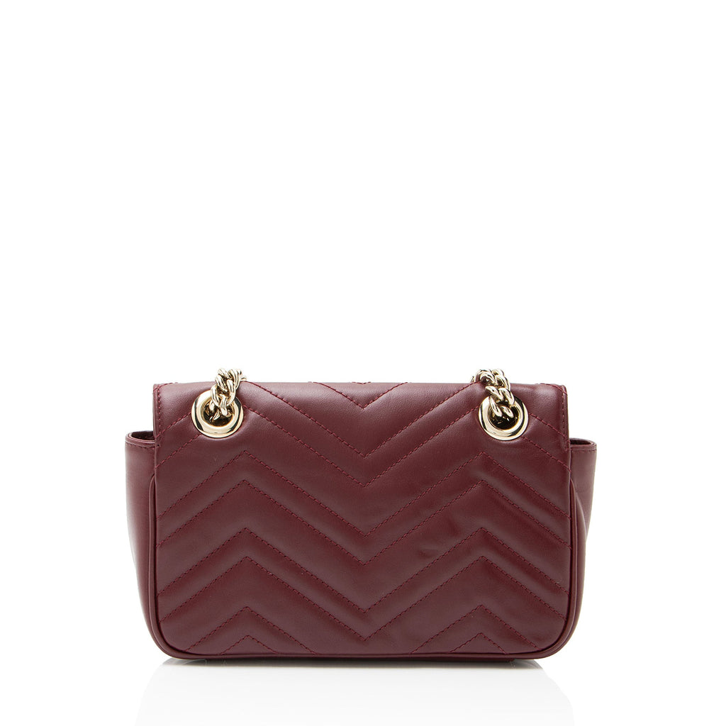 Gucci Matelasse Leather GG Marmont Small Flap Bag