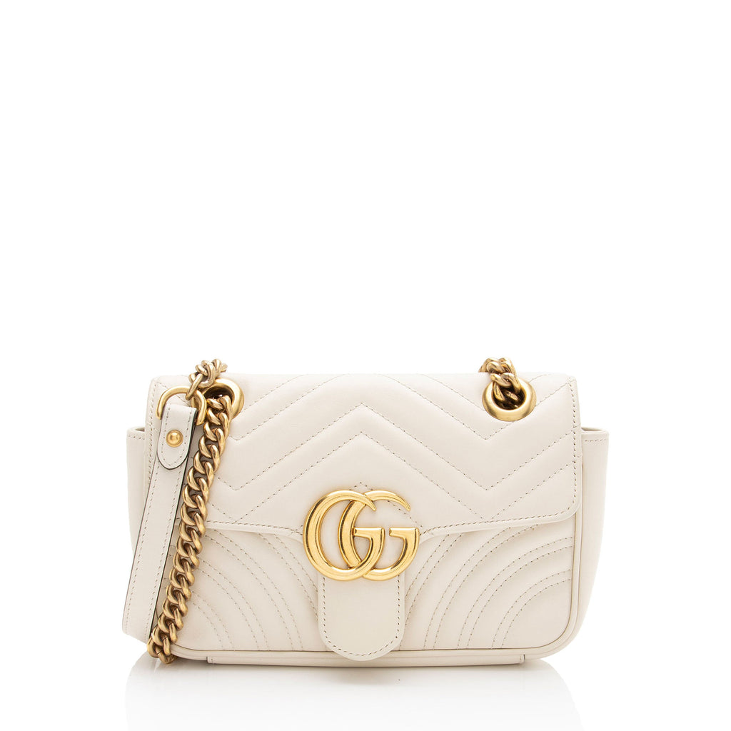 Gucci Matelasse Leather GG Marmont Small Flap Bag