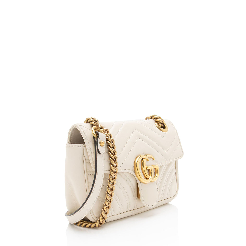 Gucci Matelasse Leather GG Marmont Small Flap Bag