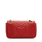 Gucci Matelasse Leather GG Marmont Small Flap Shoulder Bag (SHF-13400)