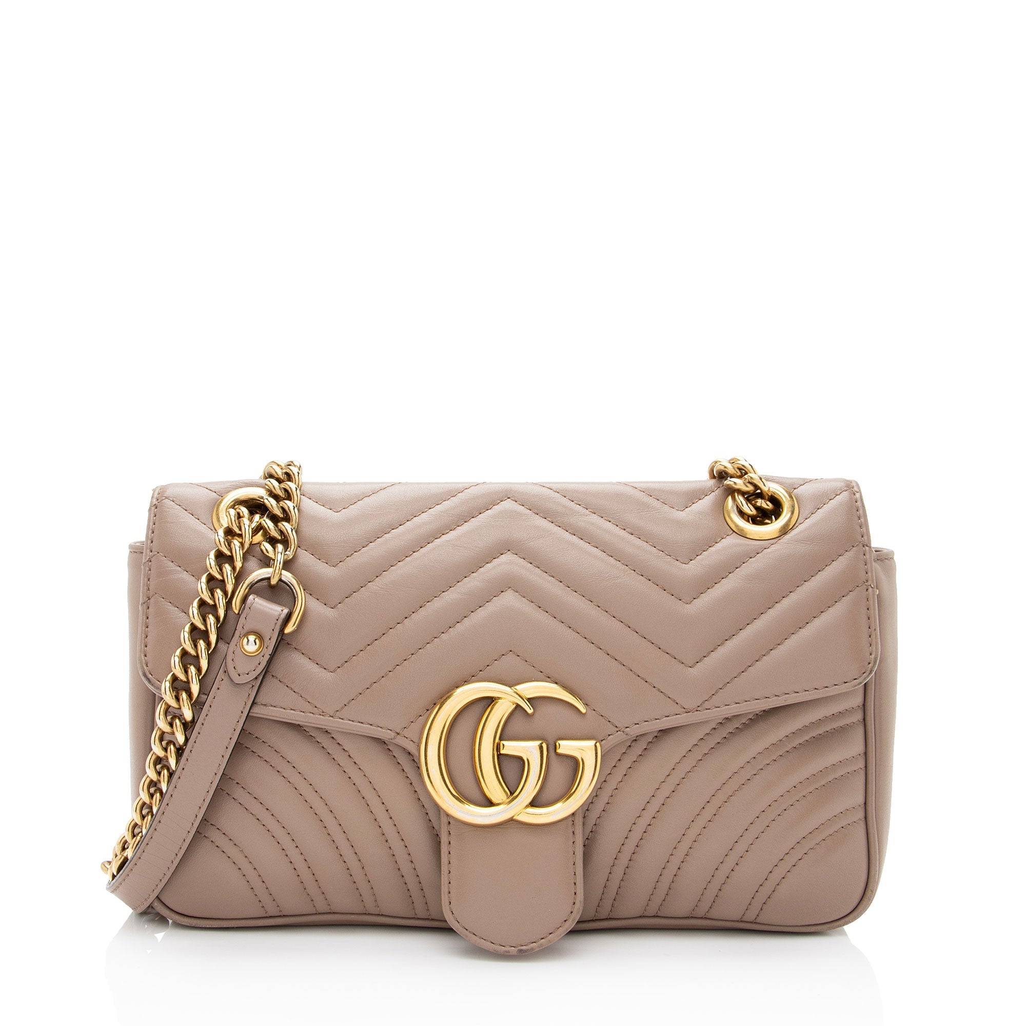 Gucci Matelasse Leather GG Marmont Medium Flap Bag