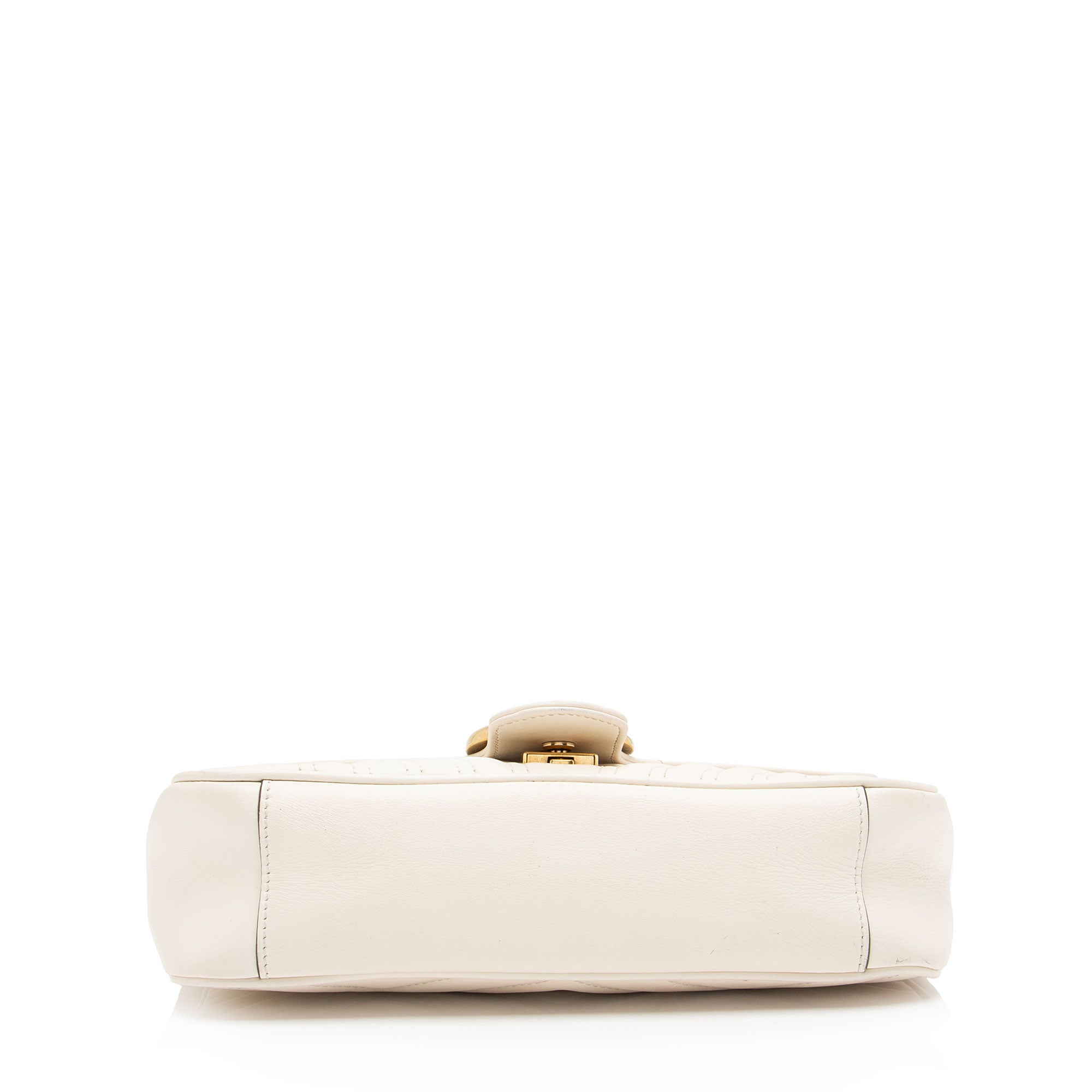 Gucci Matelasse Leather GG Marmont Small Flap Shoulder Bag (SHF-gduwv8)