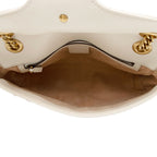 Gucci Matelasse Leather GG Marmont Small Flap Shoulder Bag (SHF-gduwv8)
