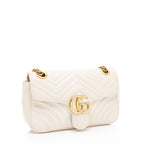 Gucci Matelasse Leather GG Marmont Small Flap Shoulder Bag (SHF-gduwv8)