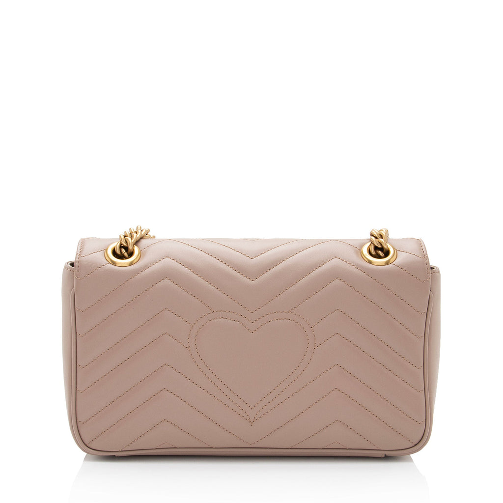 Gucci Matelasse Leather GG Marmont Small Flap Shoulder Bag (SHF-ydhtSa)