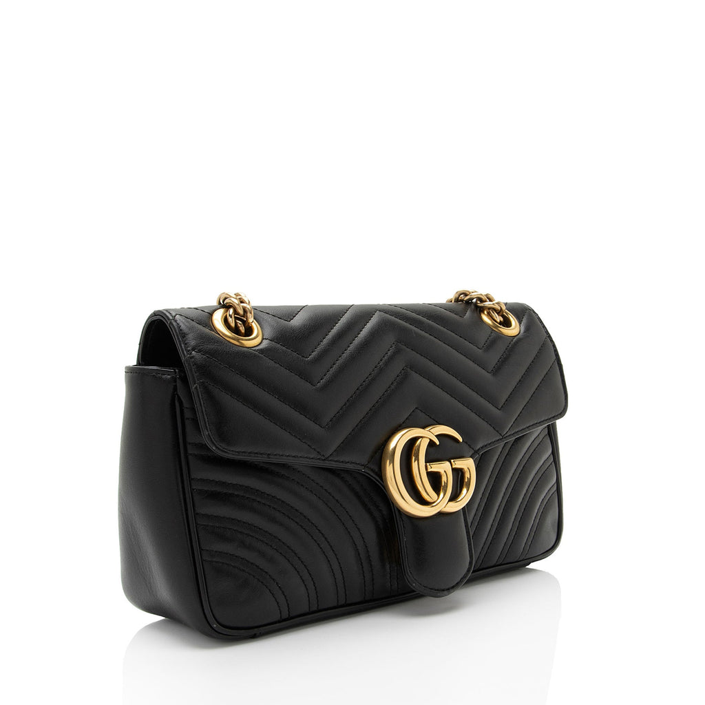 Gucci Matelasse Leather GG Marmont Small Flap Bag (SHF-IH7kiO)