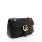 Gucci Matelasse Leather GG Marmont Small Flap Bag (SHF-IH7kiO)