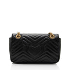Gucci Matelasse Leather GG Marmont Small Flap Shoulder Bag (SHF-5zif5r)