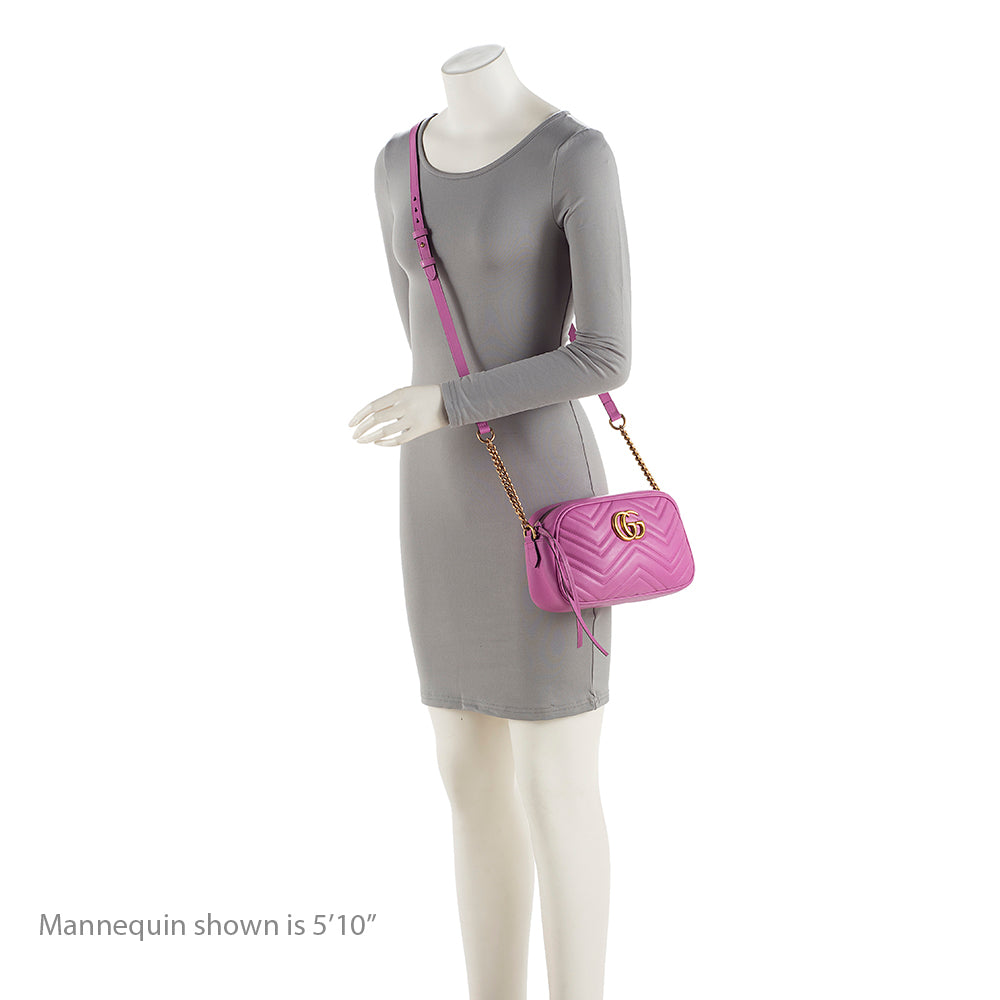 Gucci Matelasse Leather GG Marmont Small Shoulder Bag (SHF-20023)