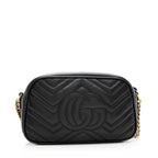 Gucci Matelasse Leather GG Marmont Small Shoulder Bag (SHF-20055)