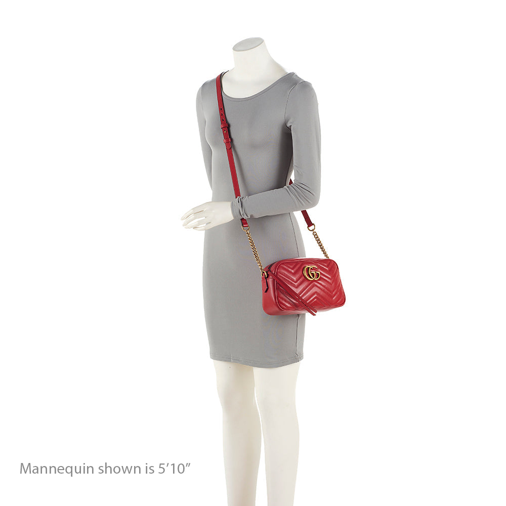 Gucci Matelasse Leather GG Marmont Small Shoulder Bag (SHF-20476)