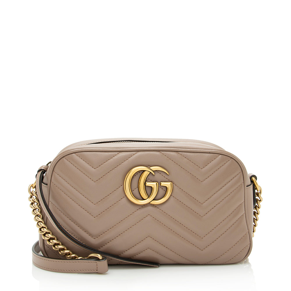 Gucci Matelasse Leather GG Marmont Small Shoulder Bag (SHF-21727)