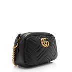 Gucci Matelasse Leather GG Marmont Small Shoulder Bag (SHF-0aSpIT)