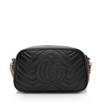 Gucci Matelasse Leather GG Marmont Small Shoulder Bag (SHF-Abtg9L)
