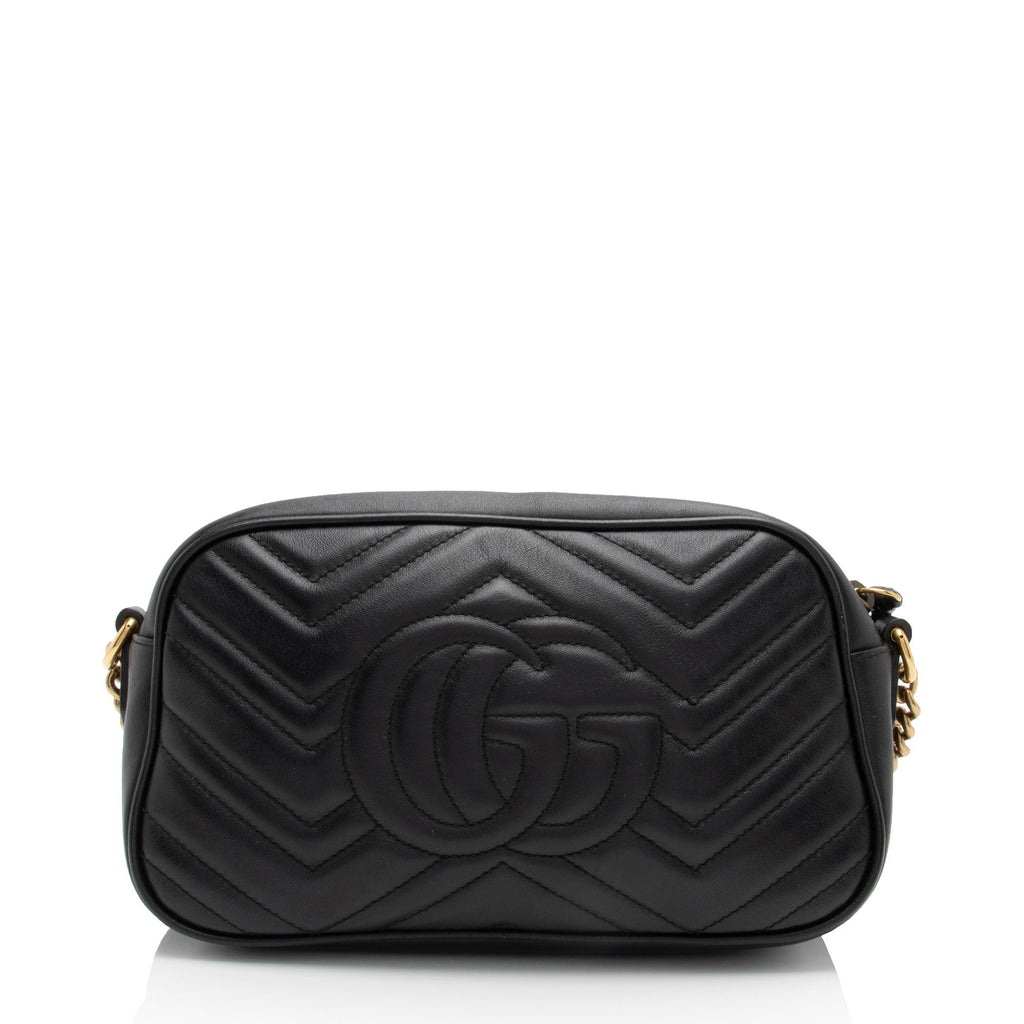 Gucci Matelasse Leather GG Marmont Small Shoulder Bag (SHF-Hle45u)
