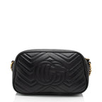 Gucci Matelasse Leather GG Marmont Small Shoulder Bag (SHF-Hle45u)