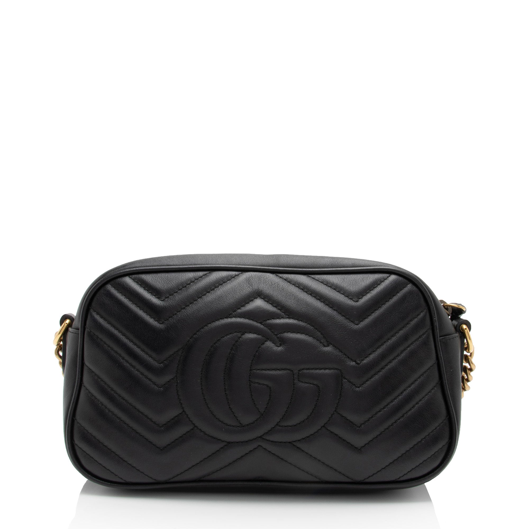 Gucci Matelasse Leather GG Marmont Small Shoulder Bag (SHF-Hle45u)