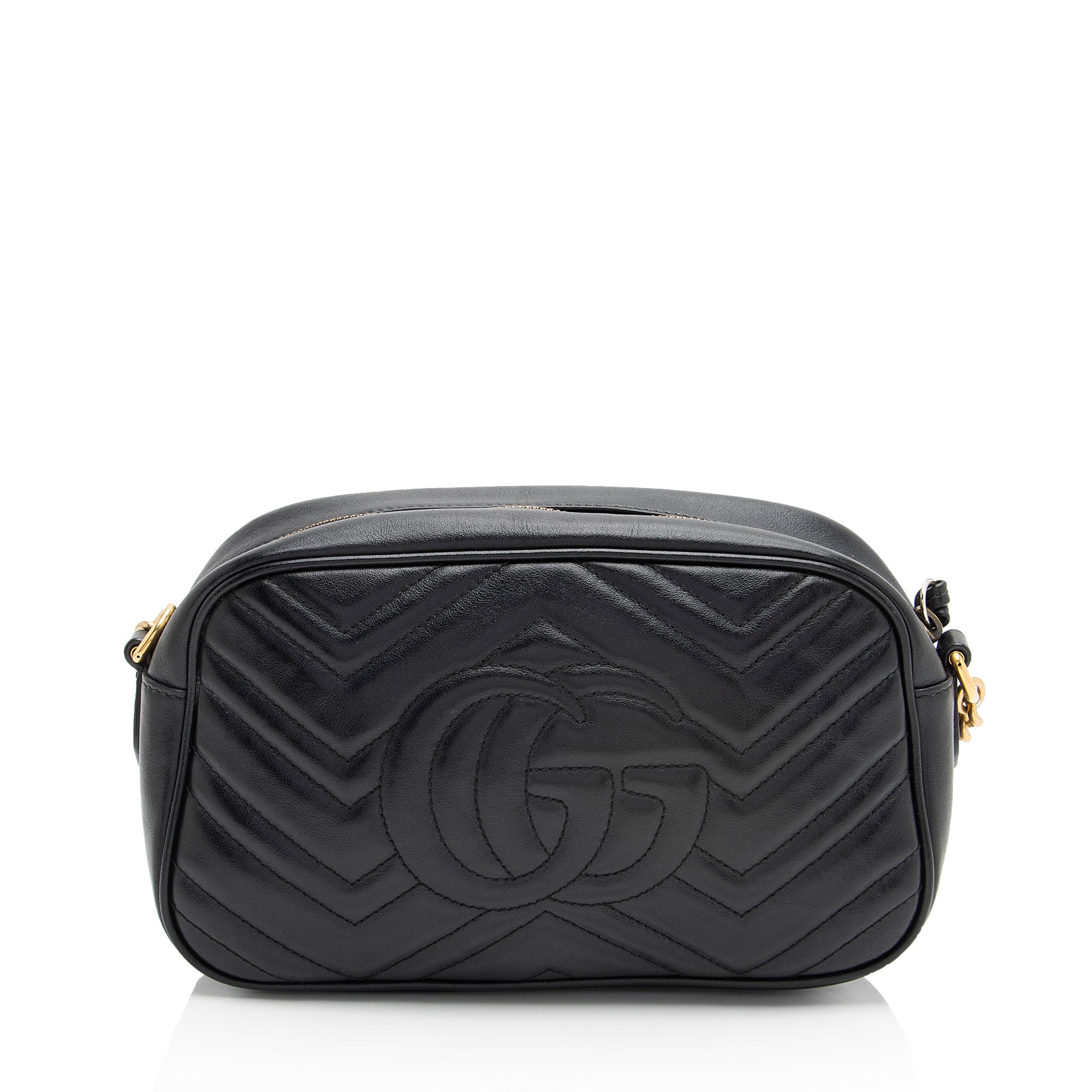 Gucci Matelasse Leather GG Marmont Small Shoulder Bag (SHF-jE5N59)