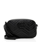 Gucci Matelasse Leather GG Marmont Small Shoulder Bag (SHF-sIFM1C)