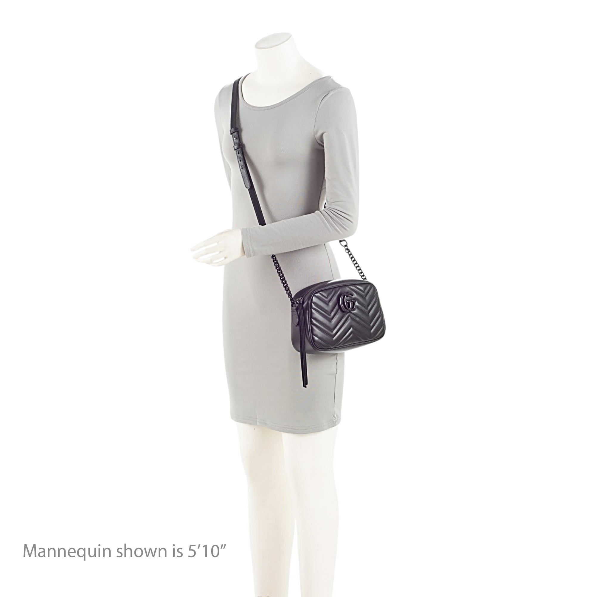 Gucci Matelasse Leather GG Marmont Small Shoulder Bag (SHF-sIFM1C)