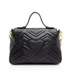 Gucci Matelasse Leather GG Marmont Small Top Handle Bag (SHF-GI9xgN)