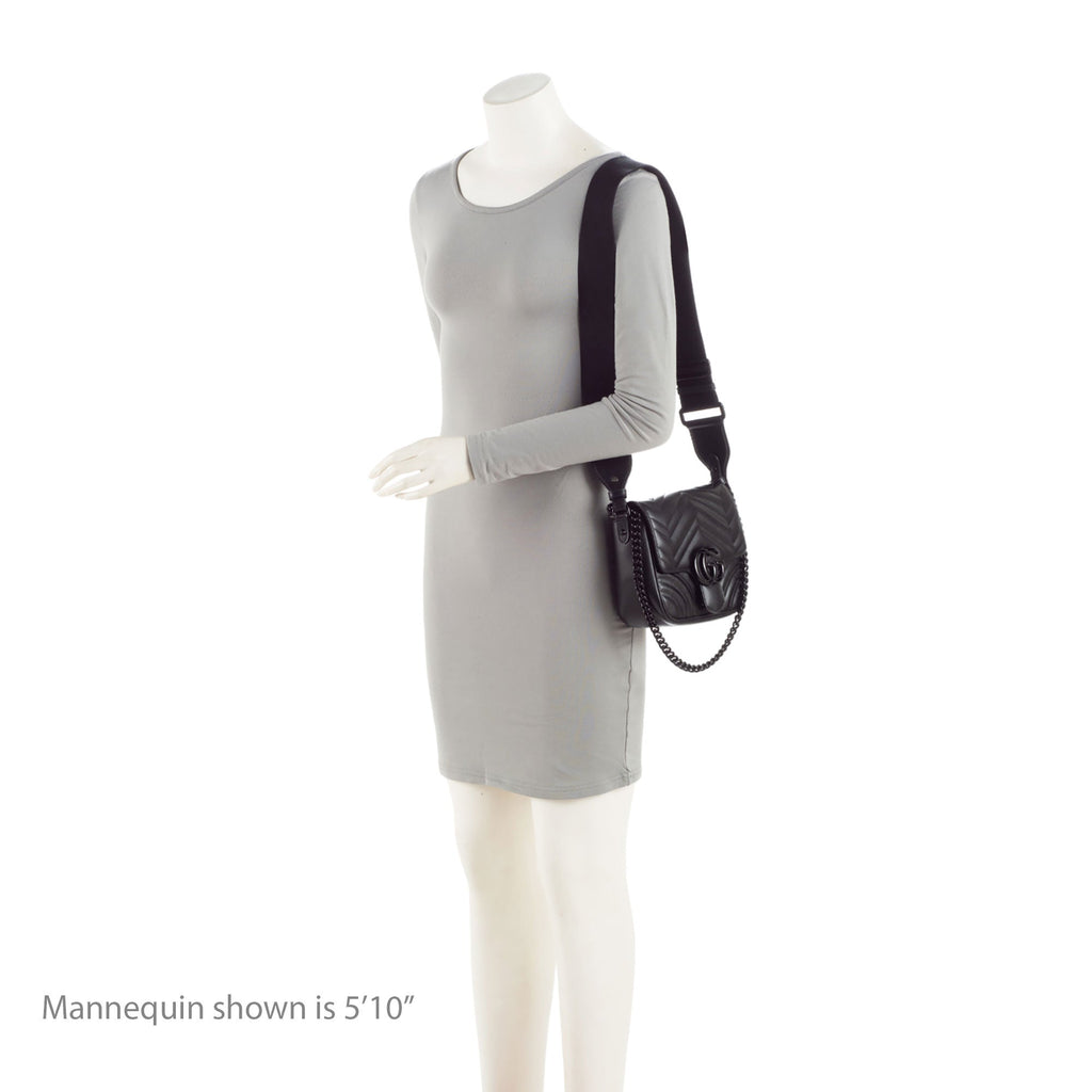 Gucci Matelasse Leather GG Marmont Square Shoulder Bag (SHF-43SCt3)