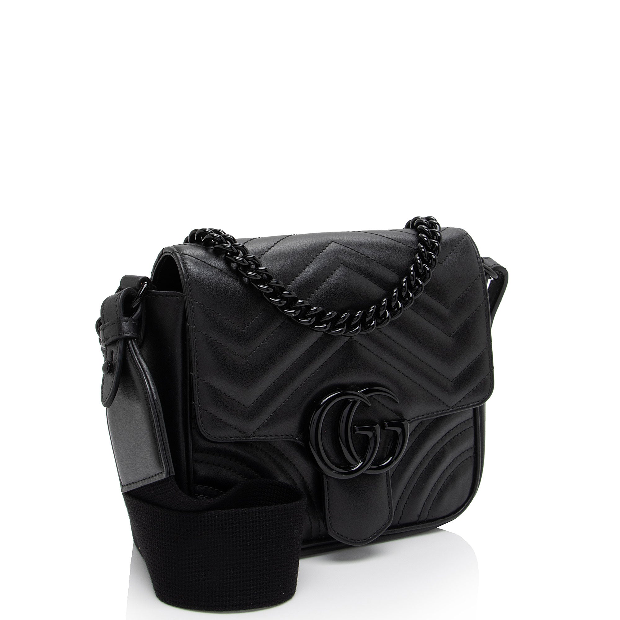 Gucci Matelasse Leather GG Marmont Square Shoulder Bag (SHF-43SCt3)