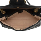 Gucci Matelasse Leather GG Marmont Studded Large Flap Bag